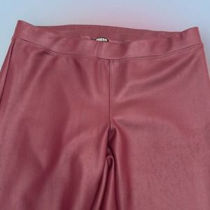 Express dark red Leather Like Leggings